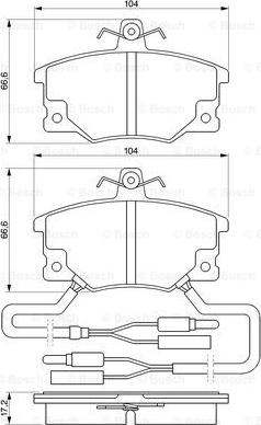 BOSCH 0 986 424 100 - Brake Pad Set, disc brake autospares.lv