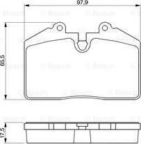 BOSCH 0 986 424 103 - Brake Pad Set, disc brake autospares.lv