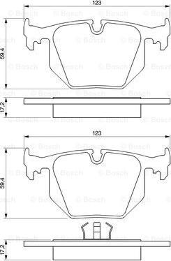 BOSCH 0 986 424 185 - Brake Pad Set, disc brake autospares.lv