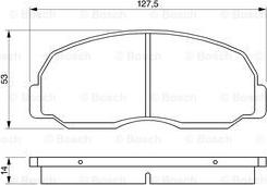 BOSCH 0 986 424 180 - Brake Pad Set, disc brake autospares.lv