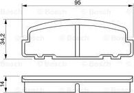 BOSCH 0 986 424 181 - Brake Pad Set, disc brake autospares.lv