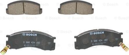 BOSCH 0 986 424 183 - Brake Pad Set, disc brake autospares.lv