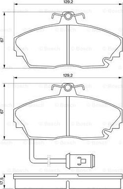 BOSCH 0 986 424 182 - Brake Pad Set, disc brake autospares.lv