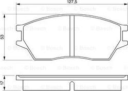 BOSCH 0 986 424 136 - Brake Pad Set, disc brake autospares.lv