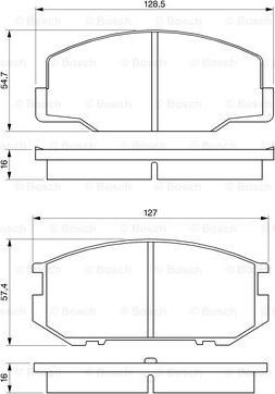 BOSCH 0 986 424 137 - Brake Pad Set, disc brake autospares.lv