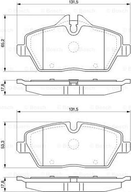 BOSCH 0 986 424 819 - Brake Pad Set, disc brake autospares.lv