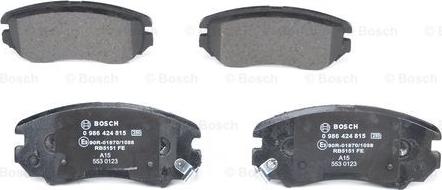 BOSCH 0 986 424 815 - Brake Pad Set, disc brake autospares.lv