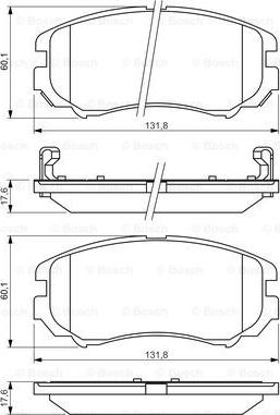 BOSCH 0 986 424 815 - Brake Pad Set, disc brake autospares.lv