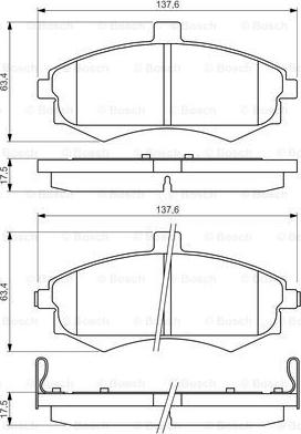 BOSCH 0 986 424 810 - Brake Pad Set, disc brake autospares.lv