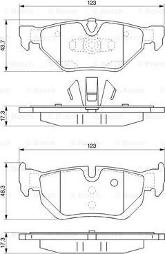 BOSCH 0 986 424 821 - Brake Pad Set, disc brake autospares.lv