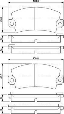 BOSCH 0 986 424 394 - Brake Pad Set, disc brake autospares.lv