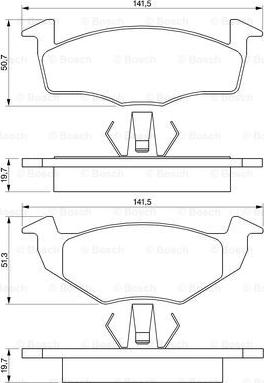 BOSCH 0 986 424 347 - Brake Pad Set, disc brake autospares.lv