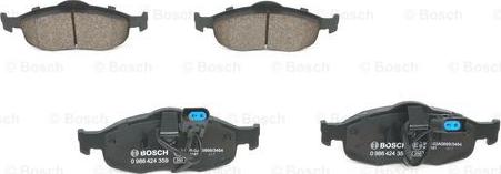 BOSCH 0 986 424 359 - Brake Pad Set, disc brake autospares.lv