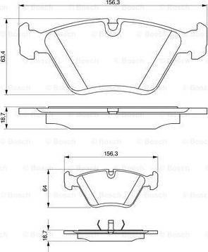 BOSCH 0 986 424 351 - Brake Pad Set, disc brake autospares.lv