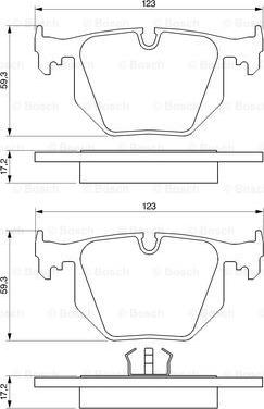 BOSCH 0 986 424 365 - Brake Pad Set, disc brake autospares.lv