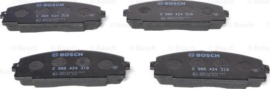 BOSCH 0 986 424 319 - Brake Pad Set, disc brake autospares.lv