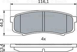 BOSCH 0 986 424 313 - Brake Pad Set, disc brake autospares.lv