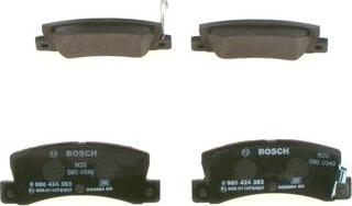 BOSCH 0 986 424 383 - Brake Pad Set, disc brake autospares.lv