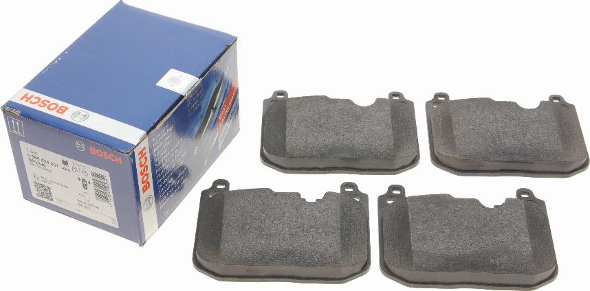 BOSCH 0 986 424 331 - Brake Pad Set, disc brake autospares.lv