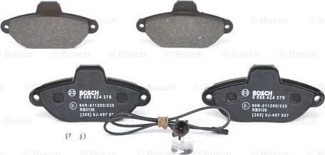 BOSCH 0 986 424 379 - Brake Pad Set, disc brake autospares.lv