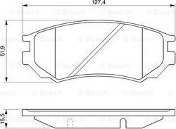 BOSCH 0 986 424 254 - Brake Pad Set, disc brake autospares.lv