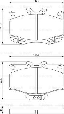 BOSCH 0 986 424 269 - Brake Pad Set, disc brake autospares.lv