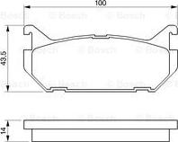 BOSCH 0 986 424 266 - Brake Pad Set, disc brake autospares.lv