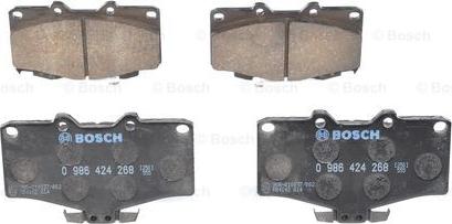 BOSCH 0 986 424 268 - Brake Pad Set, disc brake autospares.lv