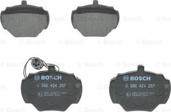 BOSCH 0 986 424 267 - Brake Pad Set, disc brake autospares.lv