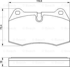 BOSCH 0 986 424 209 - Brake Pad Set, disc brake autospares.lv