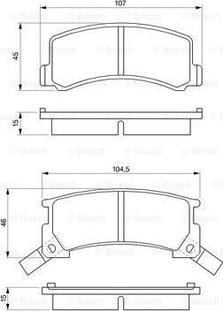 BOSCH 0 986 424 239 - Brake Pad Set, disc brake autospares.lv