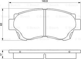 BOSCH 0 986 424 232 - Brake Pad Set, disc brake autospares.lv