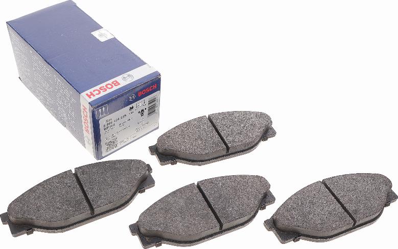 BOSCH 0 986 424 225 - Brake Pad Set, disc brake autospares.lv