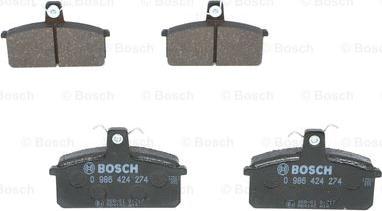 BOSCH 0 986 424 274 - Brake Pad Set, disc brake autospares.lv