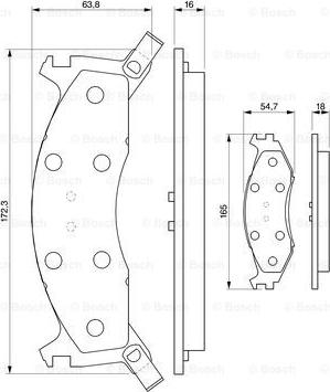 BOSCH 0 986 424 276 - Brake Pad Set, disc brake autospares.lv