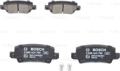 BOSCH 0 986 424 790 - Brake Pad Set, disc brake autospares.lv