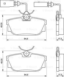 BOSCH 0 986 424 748 - Brake Pad Set, disc brake autospares.lv