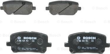 BOSCH 0 986 424 761 - Brake Pad Set, disc brake autospares.lv
