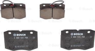 BOSCH 0 986 424 768 - Brake Pad Set, disc brake autospares.lv