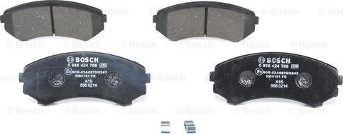 BOSCH 0 986 424 709 - Brake Pad Set, disc brake autospares.lv