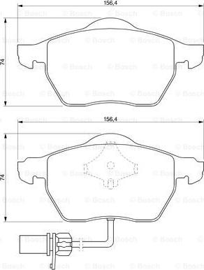 BOSCH 0 986 424 706 - Brake Pad Set, disc brake autospares.lv