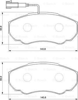 BOSCH 0 986 424 703 - Brake Pad Set, disc brake autospares.lv