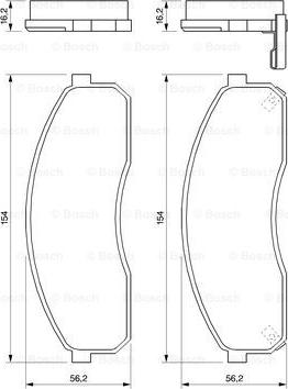 BOSCH 0 986 424 714 - Brake Pad Set, disc brake autospares.lv