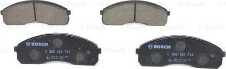 BOSCH 0 986 424 714 - Brake Pad Set, disc brake autospares.lv