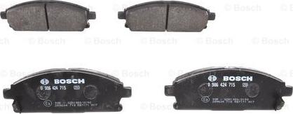 BOSCH 0 986 424 715 - Brake Pad Set, disc brake autospares.lv