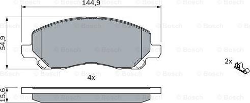 BOSCH 0 986 424 716 - Brake Pad Set, disc brake autospares.lv