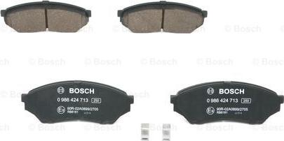 BOSCH 0 986 424 713 - Brake Pad Set, disc brake autospares.lv