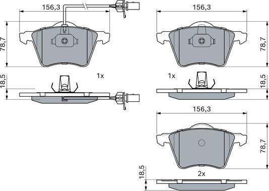 BOSCH 0 986 424 780 - Brake Pad Set, disc brake autospares.lv