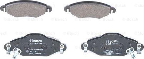 BOSCH 0 986 424 788 - Brake Pad Set, disc brake autospares.lv