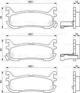 BOSCH 0 986 424 782 - Brake Pad Set, disc brake autospares.lv